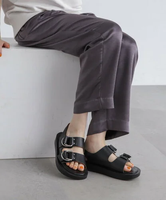 【SALE／20%OFF】NANO universe CAMINANDO/DOUBLE RING PLATFORM SANDALS ナノユニバース シューズ・靴 サンダル ブラック ベージュ【送料無料】