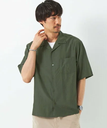 【SALE／60%OFF】UNITED ARROWS green label relaxing アルコットローン ジャストルーズ オープンカラー シャツ -接触冷感- ユナイテッドアローズ アウトレット トップス シャツ・ブラウス カーキ グリーン ブルー