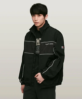 【SALE／50%OFF】TOMMY JEANS (M)TOMMY HILFIGER(トミーヒルフィガー) エッセンシャルパイピングジャケット トミーヒルフィガー ジャケット・アウター ナイロンジャケット ブラック ブルー【送料無料】