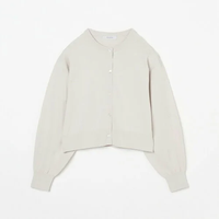 【SALE／50%OFF】HELIOPOLE HIGH GAUGE CROPPED CARDIGAN エリオポール トップス ニット グレー ピンク ブルー【送料無料】