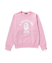 A BATHING APE COLLEGE CREWNECK ア ベイシング エイプ トップス スウェット・トレーナー ピンク ブルー【送料無料】