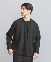 BEAUTY&YOUTH UNITED ARROWS 【WEB限定 WARDROBE SMART】ダブルニット カーディガン/セットアップ対応 ビューティー＆ユース　ユナイテッドアローズ トップス カーディガン ブラック グレー カーキ ブルー【送料無料】