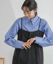 【SALE／30%OFF】NANO universe クロップド丈シャツ ナノユニバース トップス シャツ・ブラウス ブルー ホワイト ピンク【送料無料】