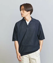 【SALE／70%OFF】BEAUTY&YOUTH UNITED ARROWS GAUZY パール スキッパーショートスリーブニット ユナイテッドアローズ アウトレット トップス ニット ネイビー グレー