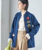 【SALE／40%OFF】SHIPS WOMEN 【SHIPS別注】WHITE FIELD:＜洗濯機可能＞エンブロイダリー ジャケット シップス ジャケット・アウター デニムジャケット ネイビー ブラウン【送料無料】