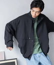 【SALE／30%OFF】LOWRYS FARM TRスタンドヨークブルゾン ローリーズファーム ジャケット・アウター ブルゾン・ジャンパー ブラック グレー【送料無料】