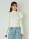 【SALE／50%OFF】SNIDEL ジャガードドッキングニットTOPS スナイデル トップス ニット ホワイト ブラック ピンク【送料無料】