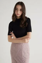 【SALE／60%OFF】rienda 2WAYハーフSLVH/NウォッシャブルKnit TOP リエンダ トップス ニット ブルー ホワイト ブラック