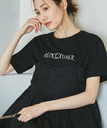 【SALE／14%OFF】ROPE' PICNIC RENU/ロゴ&フォトTシャツ/リンクコーデ ロペピクニック トップス カットソー・Tシャツ ブラック ホワイト