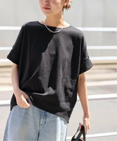 JOURNAL STANDARD relume 《追加》ADDICTポンチクルーネックタックプルオーバー ジャーナル スタンダード レリューム トップス カットソー・Tシャツ ブラック グレー ホワイト ベージュ【送料無料】