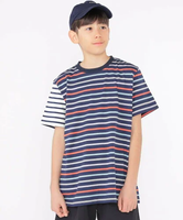 【SALE／30%OFF】SHIPS KIDS SHIPS KIDS:140~160cm / オーガニック コットン ボーダー TEE シップス トップス カットソー・Tシャツ ネイビー ホワイト【送料無料】