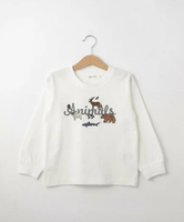 【SALE／60%OFF】Dessin 【リンクコーデ】アニマルロンT デッサン トップス カットソー・Tシャツ ホワイト ベージュ ネイビー