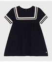 【SALE／20%OFF】PETIT BATEAU セーラーカラー半袖ワンピース プチバトー ワンピース・ドレス ワンピース ネイビー ピンク【送料無料】