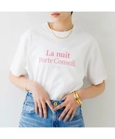 【SALE／10%OFF】Rouge vif la cle バックスクエアロゴTシャツ ルージュ・ヴィフ ラクレ トップス カットソー・Tシャツ ピンク ブラック【送料無料】