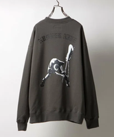 NUMBER (N)INE SKULL #2 CREWNECK SWEATSHIRT ナンバーナイン トップス スウェット・トレーナー グレー ブラック【送料無料】