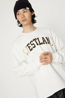 【SALE／30%OFF】RODEO CROWNS WIDE BOWL WESTLAND L/S Tシャツ ロデオクラウンズワイドボウル トップス カットソー・Tシャツ ホワイト グレー