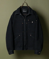 【SALE／35%OFF】NUMBER (N)INE DROP STITCHES DENIM JACKET ナンバーナイン ジャケット・アウター デニムジャケット ブラック ブルー【送料無料】