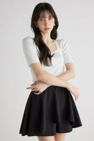 【SALE／30%OFF】rienda スクエアNCウォッシャブルKnit TOP リエンダ トップス ニット ホワイト ブラック ブルー