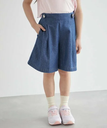 【SALE／14%OFF】ROPE' PICNIC KIDS 【KIDS】ハートボタンデニムキュロット ロペピクニック パンツ その他のパンツ ネイビー ブルー