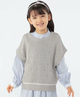 【SALE／30%OFF】SHIPS KIDS SHIPS KIDS:100~125cm / サマーニット ベスト シップス トップス ベスト・ジレ グレー ホワイト【送料無料】