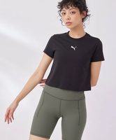 【SALE／10%OFF】NERGY 【PUMA】DARE TO クロップドTシャツ ナージー トップス カットソー・Tシャツ ブラック ホワイト イエロー【送料無料】