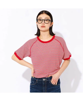 Rouge vif la cle 【FRUIT OF THE LOOM】ボーダーTシャツ / ワッフル / 半袖 ルージュ・ヴィフ ラクレ トップス カットソー・Tシャツ ピンク ブルー【送料無料】