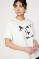 RODEO CROWNS WIDE BOWL Be quiet Tシャツ ロデオクラウンズワイドボウル トップス カットソー・Tシャツ ホワイト レッド グレー