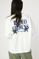 RODEO CROWNS WIDE BOWL バンダナスターアップリケL/S Tシャツ ロデオクラウンズワイドボウル トップス カットソー・Tシャツ ホワイト ブラック ピンク【送料無料】