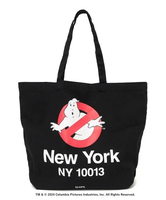 SHIPS MEN SHIPS: GHOSTBUSTERS NEW YORK TOTE シップス バッグ トートバッグ ブラック ホワイト【送料無料】