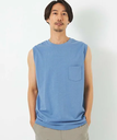 【SALE／50%OFF】UNITED ARROWS green label relaxing ノースリーブ ポケット Tシャツ ユナイテッドアローズ アウトレット トップス ノースリーブ・タンクトップ ブルー ホワイト グレー