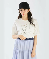 【SALE／20%OFF】To b. by agnes b. WU61 TS merci ! A tous!! Tシャツ アニエスベー トップス カットソー・Tシャツ ホワイト【送料無料】