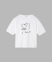 【SALE／20%OFF】To b. by agnes b. WU61 TS merci ! A tous!! Tシャツ アニエスベー トップス カットソー・Tシャツ ホワイト【送料無料】