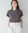 【SALE／19%OFF】LOWRYS FARM フライスチビTシャツSS ローリーズファーム トップス カットソー・Tシャツ レッド ホワイト ブラック