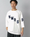 【SALE／30%OFF】NUMERALS 【NUMERALS】7分袖フットボールTシャツ ニコアンド トップス カットソー・Tシャツ ホワイト ネイビー【送料無料】