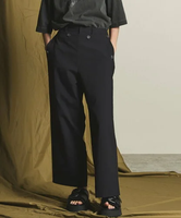 【SALE／20%OFF】MAISON SPECIAL Sailor Layered Wide Pants メゾンスペシャル パンツ その他のパンツ ブラック ホワイト【送料無料】