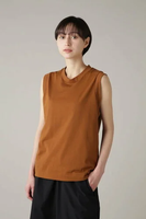 MARGARET HOWELL COTTON POLYESTER JERSEY マーガレット・ハウエル トップス カットソー・Tシャツ ブラウン ブラック ホワイト【送料無料】