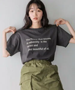 【SALE／30%OFF】LOWRYS FARM アソートプリントロゴTSS ローリーズファーム トップス カットソー・Tシャツ グレー ホワイト