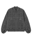 HUF MONOGRAM BOMBER JACKET HUF ハフ ジャケット ハフ ジャケット・アウター ブルゾン・ジャンパー グレー ホワイト【送料無料】