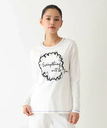 【SALE／50%OFF】HIROKO BIS コットンスムースロゴTシャツ /洗える ヒロコ ビス トップス カットソー・Tシャツ ホワイト グレー【送料無料】