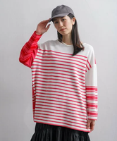 【SALE／30%OFF】AMERICAN RAG CIE 【WOMEN】クレイジーパターンボーダーニット アメリカンラグシー トップス ニット ピンク グリーン【送料無料】