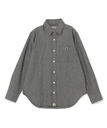 A BATHING APE ONE POINT CHAMBRAY SHIRT ア ベイシング エイプ トップス シャツ・ブラウス グレー ブルー【送料無料】