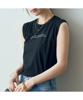 【SALE／10%OFF】Rouge vif la cle バックバーティカルロゴタンクトップ ルージュ・ヴィフ ラクレ トップス カットソー・Tシャツ ブラック ホワイト ブルー【送料無料】