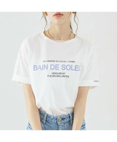 【SALE／10%OFF】Rouge vif la cle ターンバックロゴT ルージュ・ヴィフ ラクレ トップス カットソー・Tシャツ ホワイト ベージュ【送料無料】