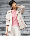 【SALE／30%OFF】組曲 L 【WEB限定】編地切り替え 半袖ニット クミキョク トップス ニット ピンク ブルー ネイビー【送料無料】