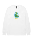 HUF FAIRY TALE L/S TEE HUF ハフ Tシャツ ロンT ハフ トップス カットソー・Tシャツ ホワイト ブラック【送料無料】