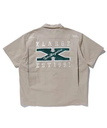 XLARGE X LOGO S/S WORK SHIRT シャツ XLARGE エクストララージ トップス シャツ・ブラウス ベージュ ブラック ネイビー【送料無料】