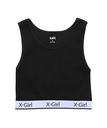 X-girl LOGO AND STRIPE TANK TOP タンクトップ X-girl エックスガール トップス ノースリーブ・タンクトップ ブラック カーキ ホワイト【送料無料】