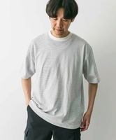 【SALE／30%OFF】URBAN RESEARCH DOORS ミジンボーダーショートスリーブTシャツ アーバンリサーチドアーズ トップス カットソー・Tシャツ ホワイト グレー ブラック