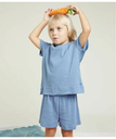 【SALE／10%OFF】PETIT BATEAU 針抜き半袖パジャマ プチバトー インナー・ルームウェア パジャマ ブルー ピンク【送料無料】