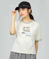 【SALE／40%OFF】To b. by agnes b. WW02 TS ポールエリュアールリブラインTシャツ アニエスベー トップス カットソー・Tシャツ ホワイト【送料無料】